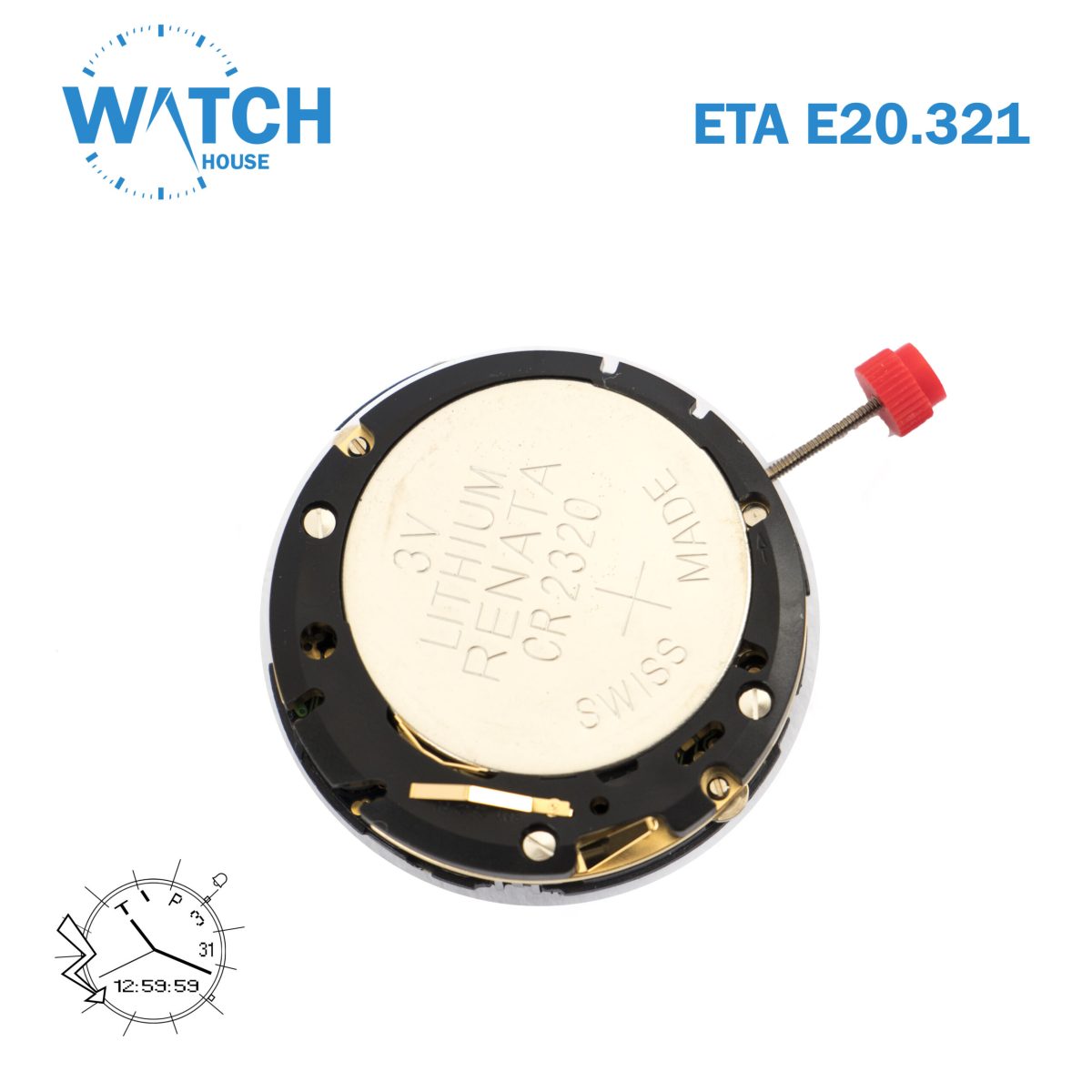 ETA E20.321 Swiss Made Quartz, Analog / Digital Movement, 3 Hands, With World Time, Alarm Altitude Indicator, Thermometer. - Image 1
