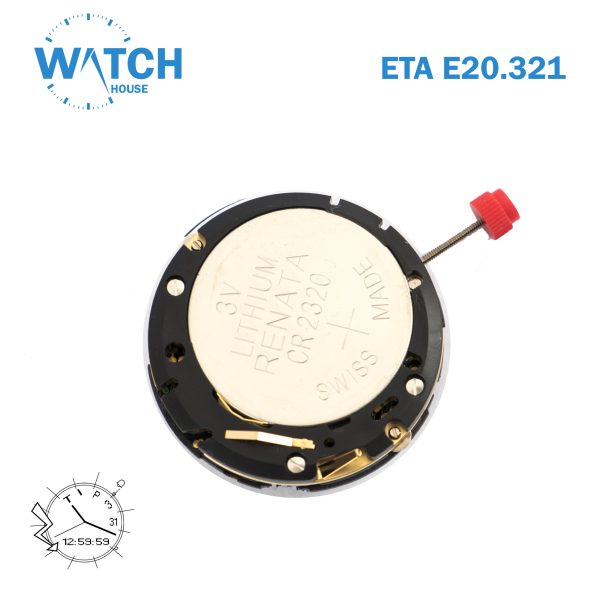 ETA E20.321 Swiss Made Quartz, Analog / Digital Movement, 3 Hands, With World Time, Alarm Altitude Indicator, Thermometer.