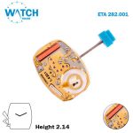ETA 282.001 Longines (L.420.1) Swiss Made Watch Movement, Without Disk, 2 Hands.
