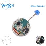 ETA 956.114 Swiss Made Watch Movement, White Date Disk at 3, 3 Hands, Height 1.