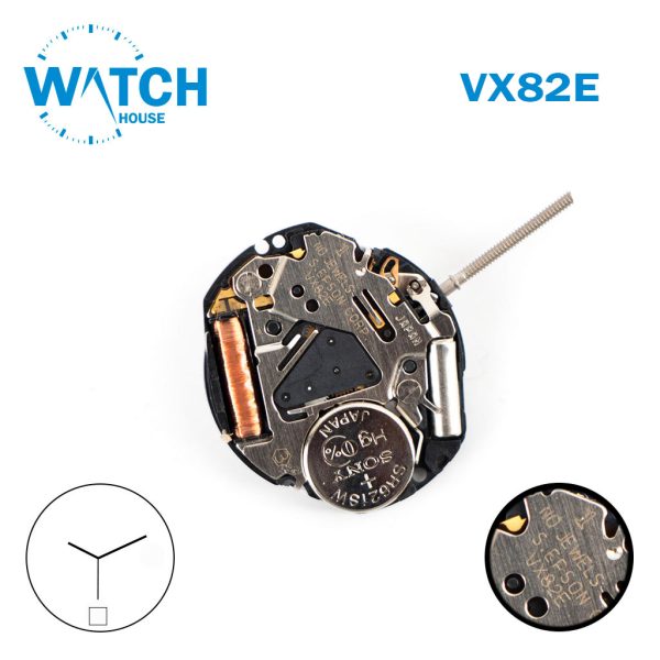 SEIKO VX82E Japanese Movement Quartz, White Date Disk At 6, 3 Hands .
