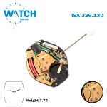 ISA 326.130 Swiss Made Watch Movement, Without Disk, 2 Hands.