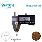Ronda 6004.B Swiss Made Watch Movement, White Date Disk at 12, Small SEC at 6, 2 Hands. - Image 3