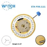 ETA F06.111 Swiss Watch Quartz Movement, White Date Disk at 4, 3 Hands, Height 3 (4.48). - Image 2