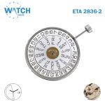ETA 2836-2 Swiss Made Quartz Movement, White (Day/Date) Disk at 3, 3 Hands. - Image 2
