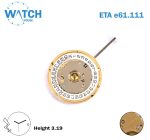 ETA E61.111 Swiss Made Replacement For 256.111, White Date Disk at 3, 3 Hands. - Image 2