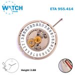 ETA 955.414 Swiss Made Quartz Movement, White Date Disk at 12, 3 Hands . - Image 2