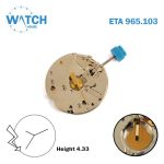 ETA 965.103 Swiss Made Watch Movement, Without Disk, 3 Hands. - Image 3