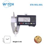 ETA 901.001 Swiss Made Watch Movement, Without Disk, 2 Hands. - Image 3