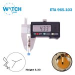 ETA 965.103 Swiss Made Watch Movement, Without Disk, 3 Hands. - Image 5