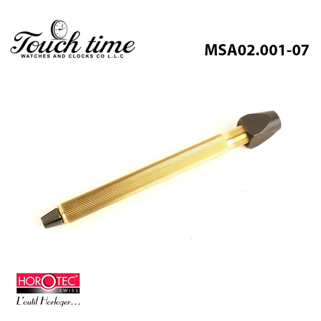 HOROTEC MSA02.001-07 BRASS PIN VICE WITH ROUND HEAD, TIGHTENING