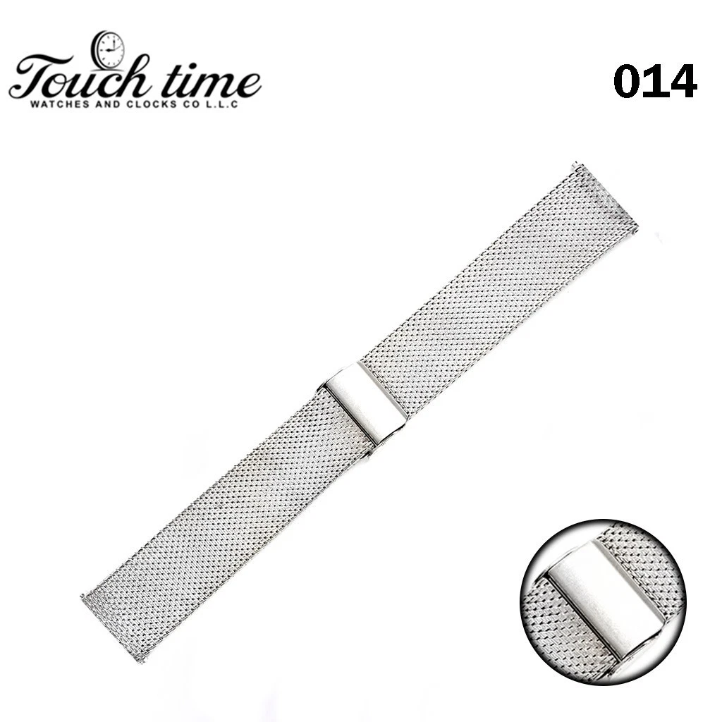 MOBLOT original Swiss bracelet stainless steel -Silver Color-Size: 22mm#014
