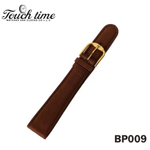 Pierre Cardin Brown Leather Band strap 18mm-Gold plated Pierre Cardin buckle14mm thumbnail 2