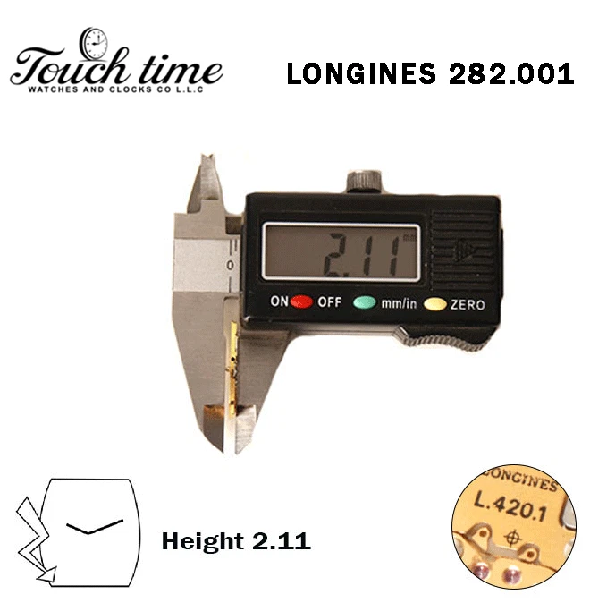 ETA 282.001 LONGINES (L.420.1) Swiss Made Movement-2Hands-Without Stem-H:2.11mm. thumbnail 3