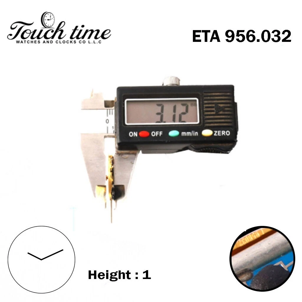 ETA 956.032 Swiss Quartz Watch Movement-2 Hands-Without Disk-H:3.12mm. thumbnail 3