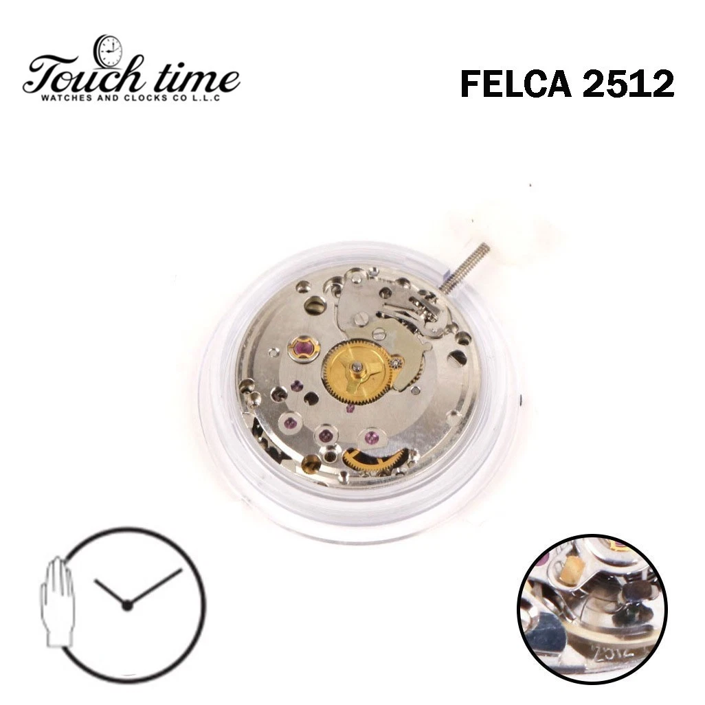 ETA 2512 FELCA سويسري ساعة حركة - 2 عقارب - يدوي حركة - 17 Jewels - فضي. thumbnail 3