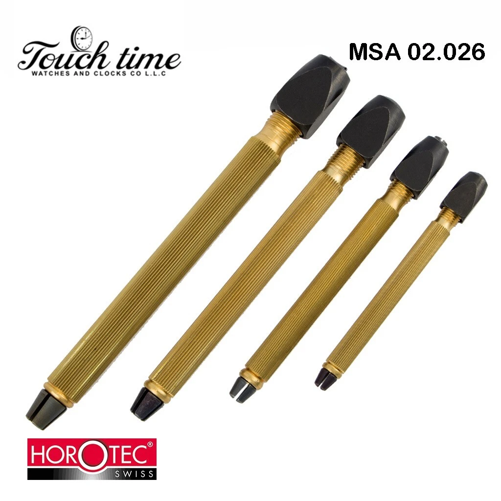 HOROTEC MSA02.026, Assortment of 4 Pin Vices MSA02.001-02, -04, -06 and -08.