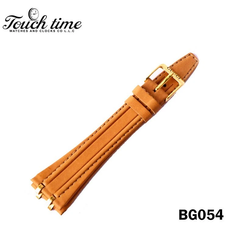 GUCCI Leather Band- 20mm Beige Strep- With 14mm Gucci Buckle #BG054.