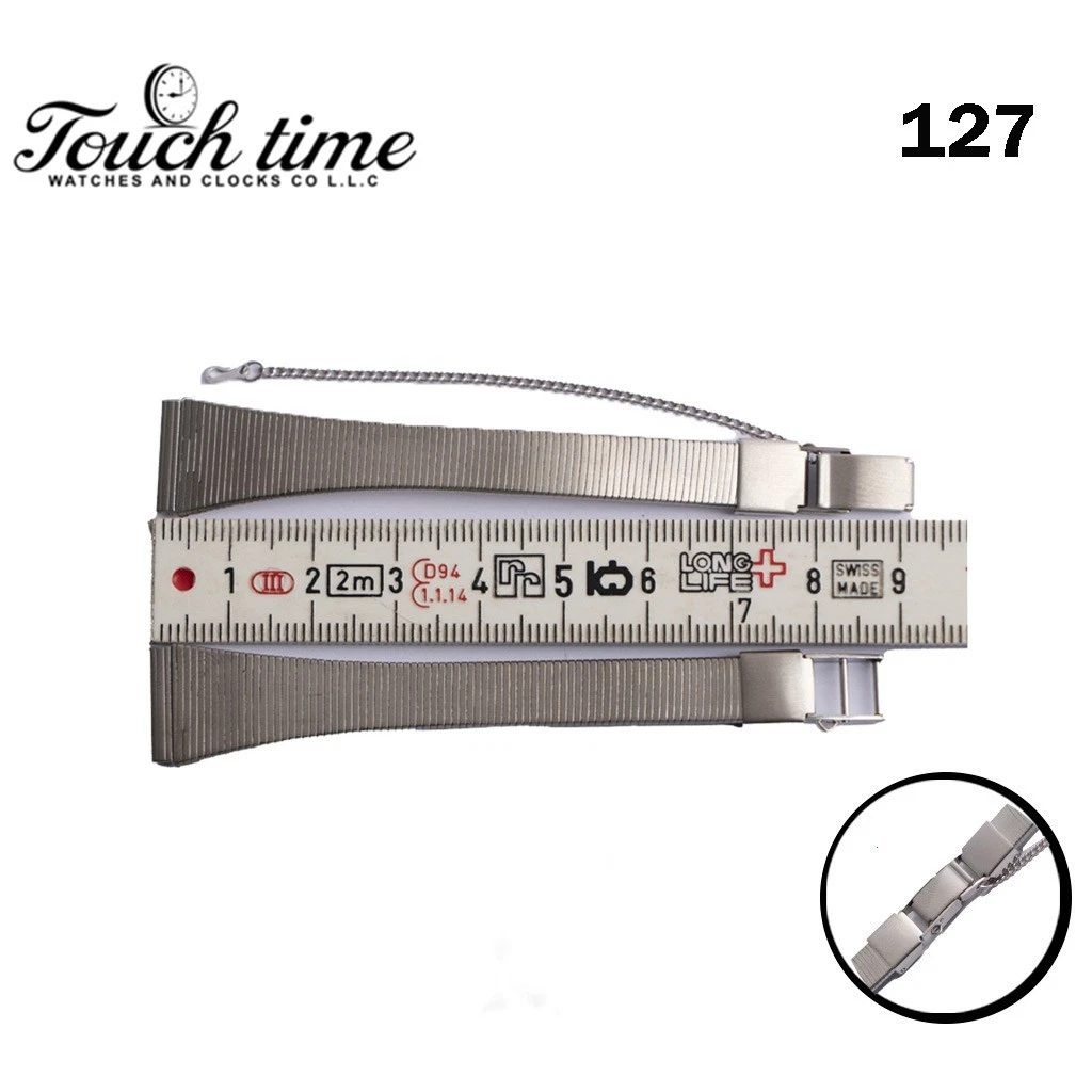 Original MOLBOT Metal Swiss band Bracelet -Size: 15mm-Silver Color #127 thumbnail 2