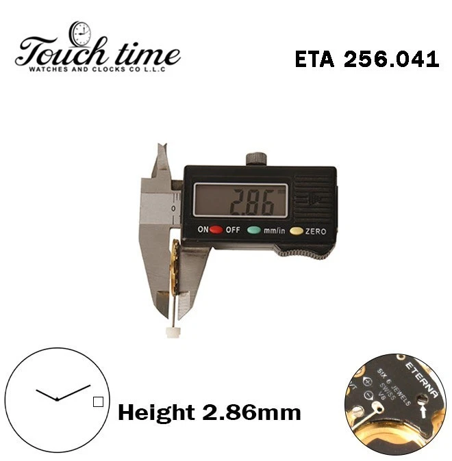 ETA 256.041-ETERNA-Quartz Movement-White Disk At 3-Height:2.86mm-2 Hands. thumbnail 3