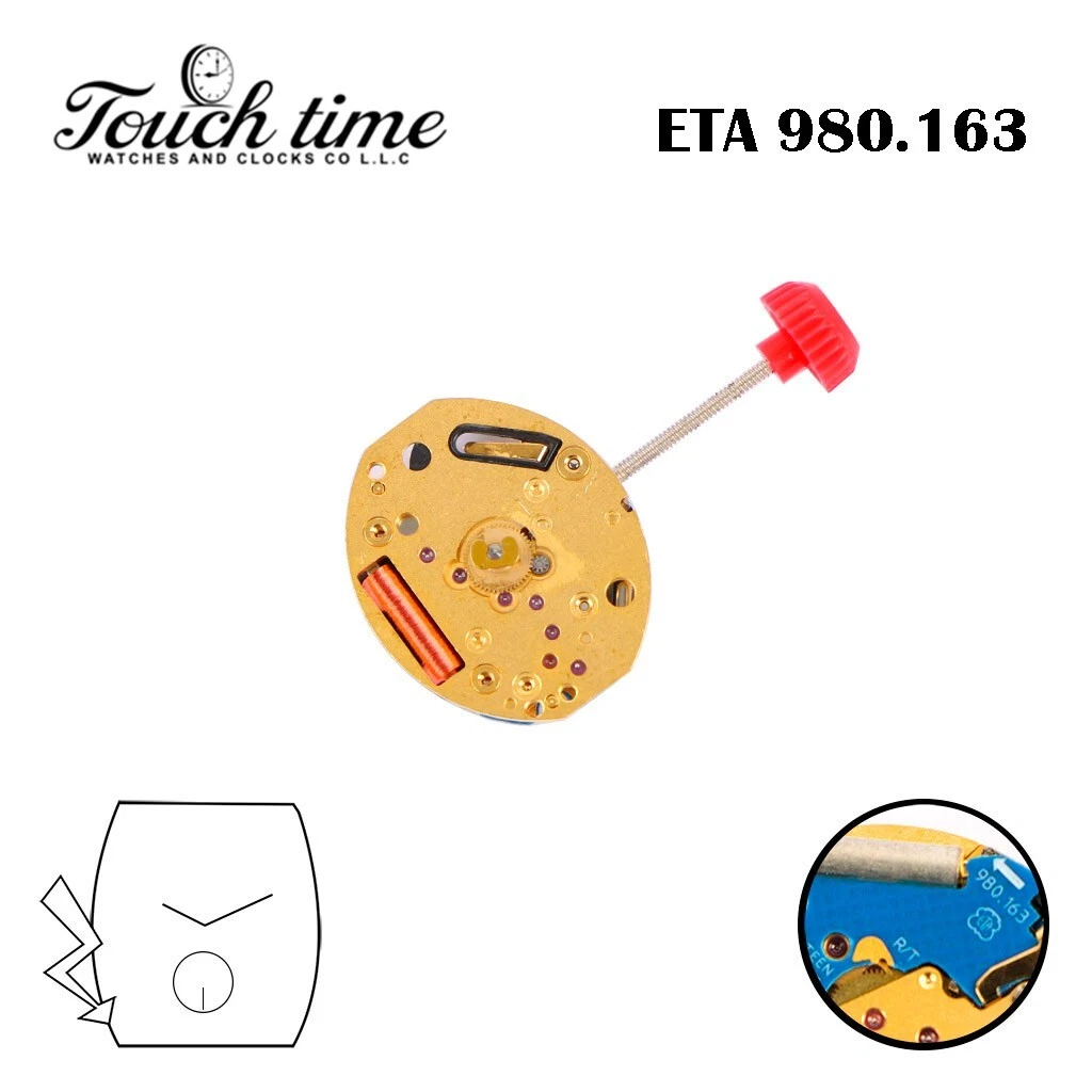 ETA 980.163 (Longines L178.2 ) سويسري صناعة حركة, 2 عقارب, صغيرة Sec عند 6. thumbnail 2