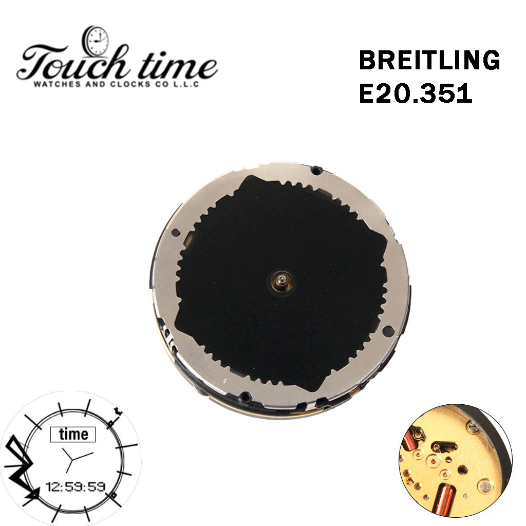 ETA E10.351 سويسري صناعة - لـ BREITLING Analog/Digital حركة - Without Backlight Function, Alarm Altitude Indicator - Without Stem. thumbnail 2