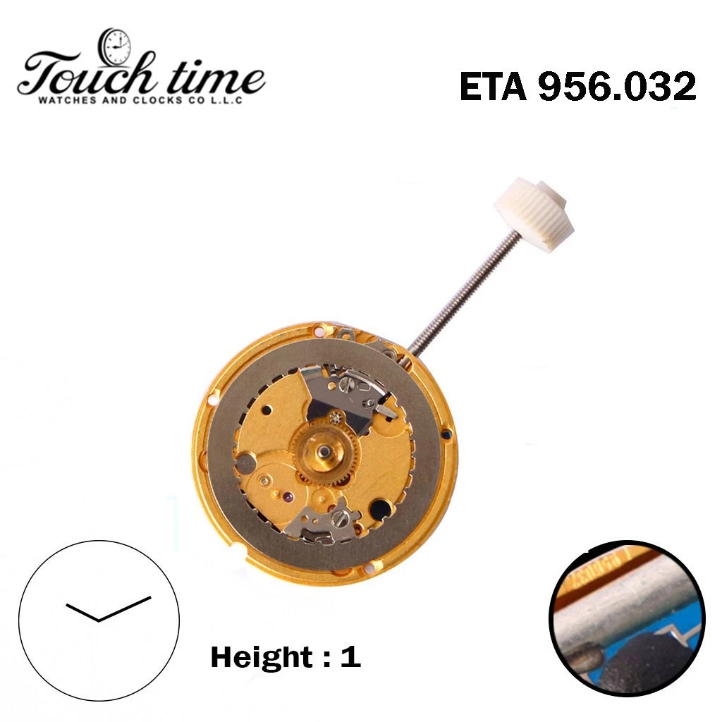 ETA 956.032 Swiss Quartz Watch Movement-2 Hands-Without Disk-H:3.12mm. thumbnail 2