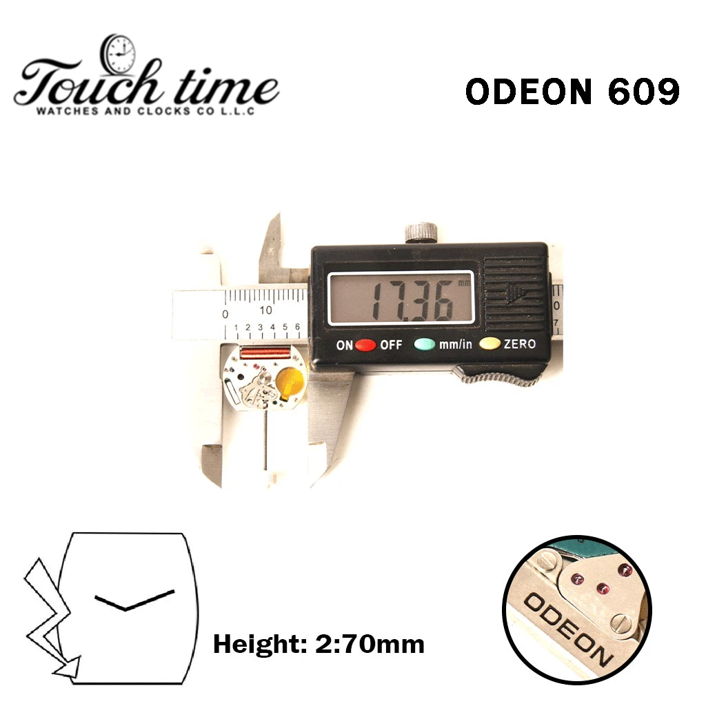 ODEN 609 - سويسري صناعة حركة - Without قرص - 2 عقارب - H: 2.70mm. thumbnail 4