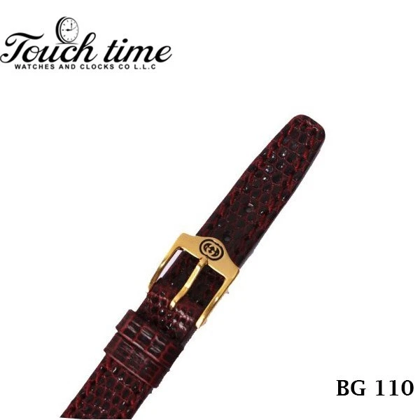 6000L GUCCI Swiss Leather Band-strap Dark Red 12 mm- Gucci Buckle 10 mm #BG110. thumbnail 4