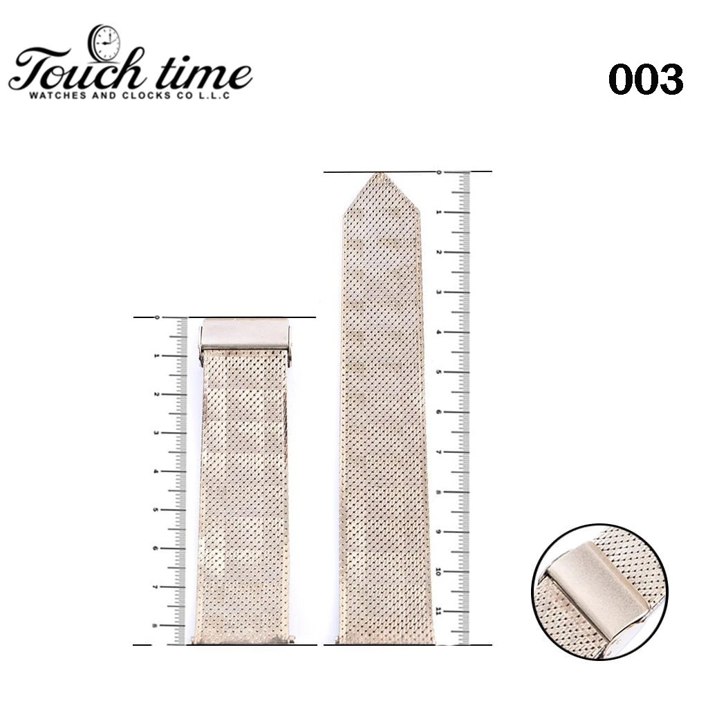 Original MOLBOT Metal Swiss band Bracelet -Size: 22mm-Silver Color #003. thumbnail 3