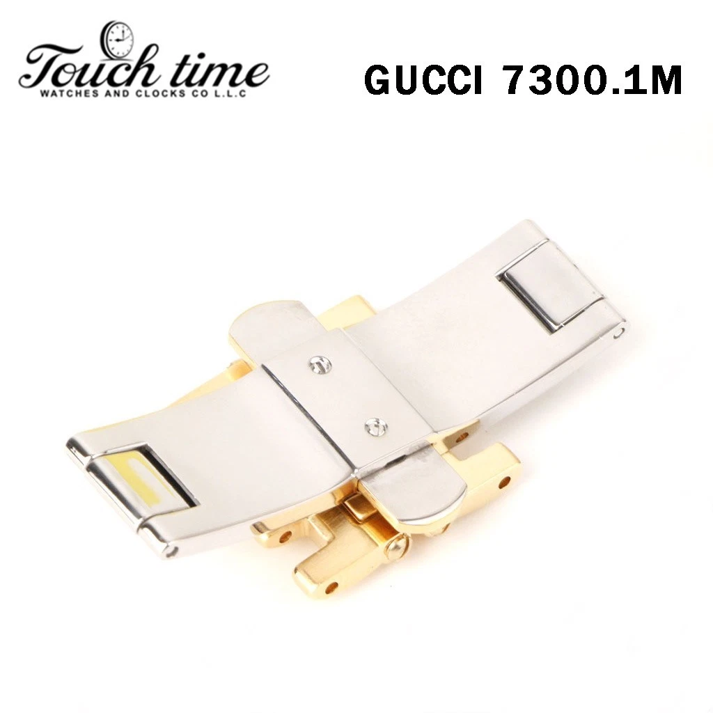 Genuine GUCCI Watch Number:7300.1 M-Man Belt Band Bracelet-Silver/Gold. thumbnail 2