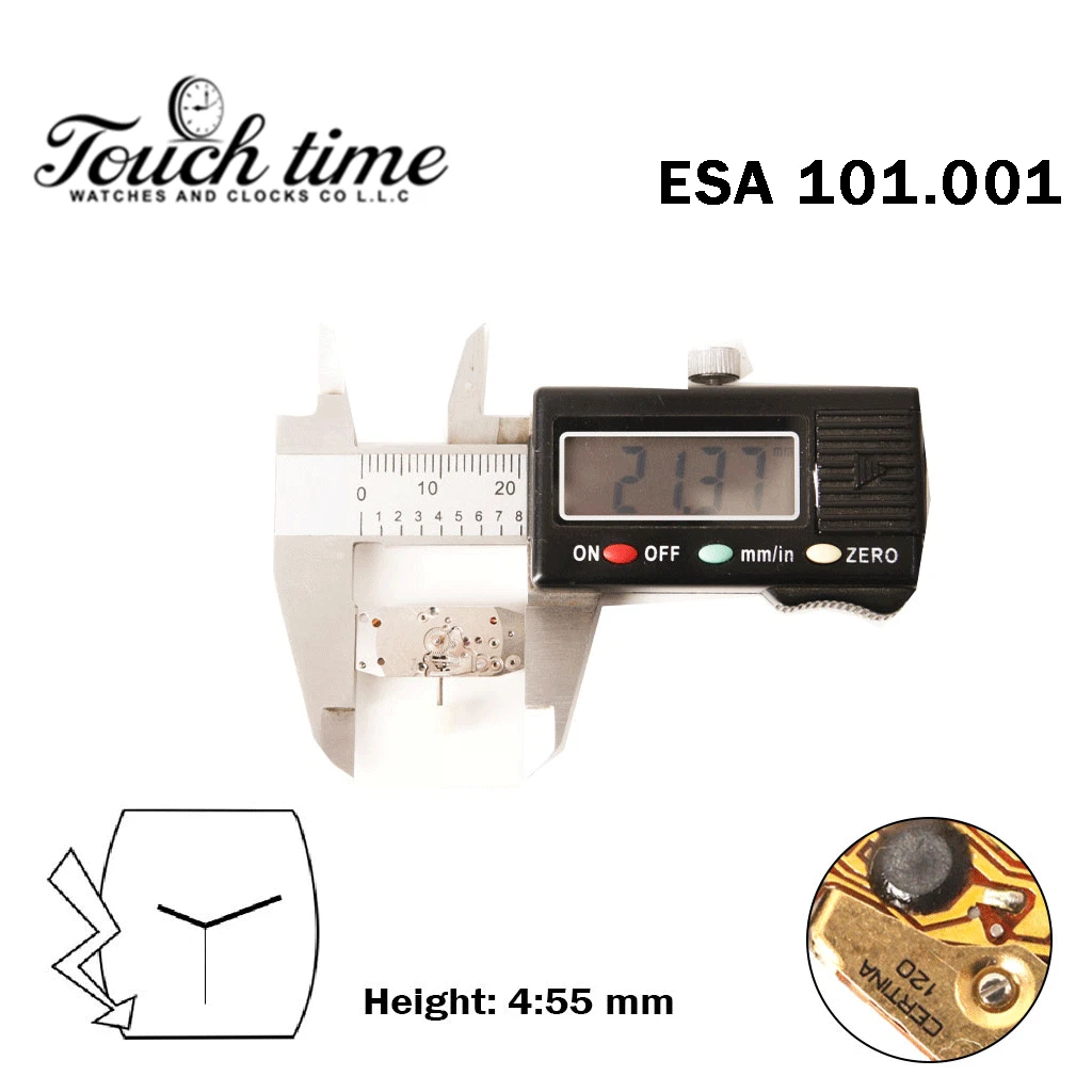ESA 101.001-CERTINA 120 Swiss Quartz Movement-Height:4.55mm-3 Hands-Without Disk thumbnail 4