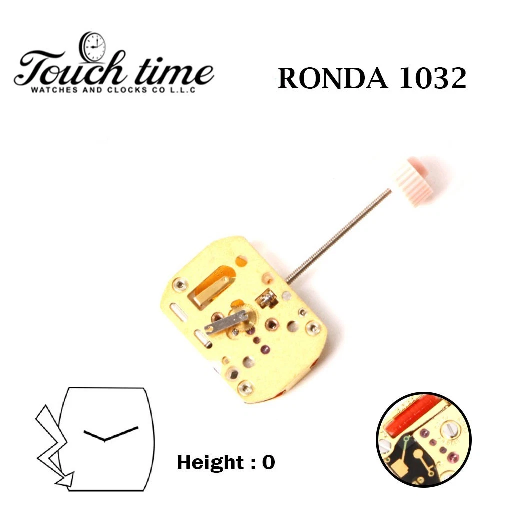 RONDA 1032 سويسري صناعة ساعة حركة - Without قرص - الارتفاع: 0-2 عقارب. thumbnail 2