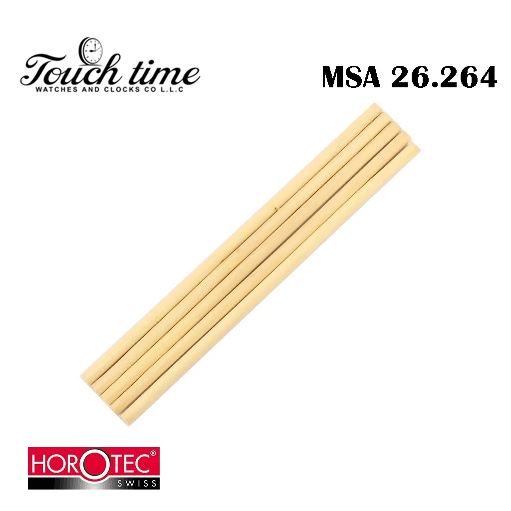 HOROTEC MSA 26.264, 5 Pcs Wood Sticks, 150mm Length, Ø 5.00mm.Clean Holes,.etc