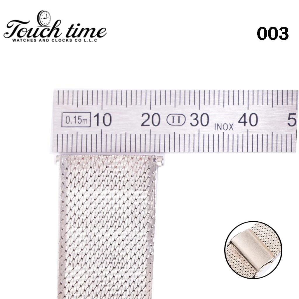 Original MOLBOT Metal Swiss band Bracelet -Size: 22mm-Silver Color #003. thumbnail 4