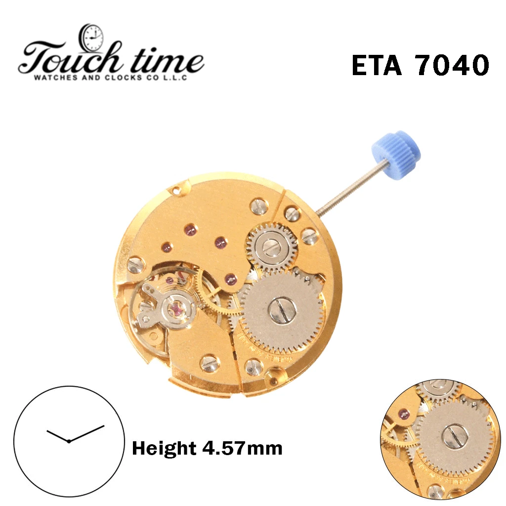 ETA 7040-Swiss Quartz Movement-Without Disk-Height:4.57mm-2 Hands.