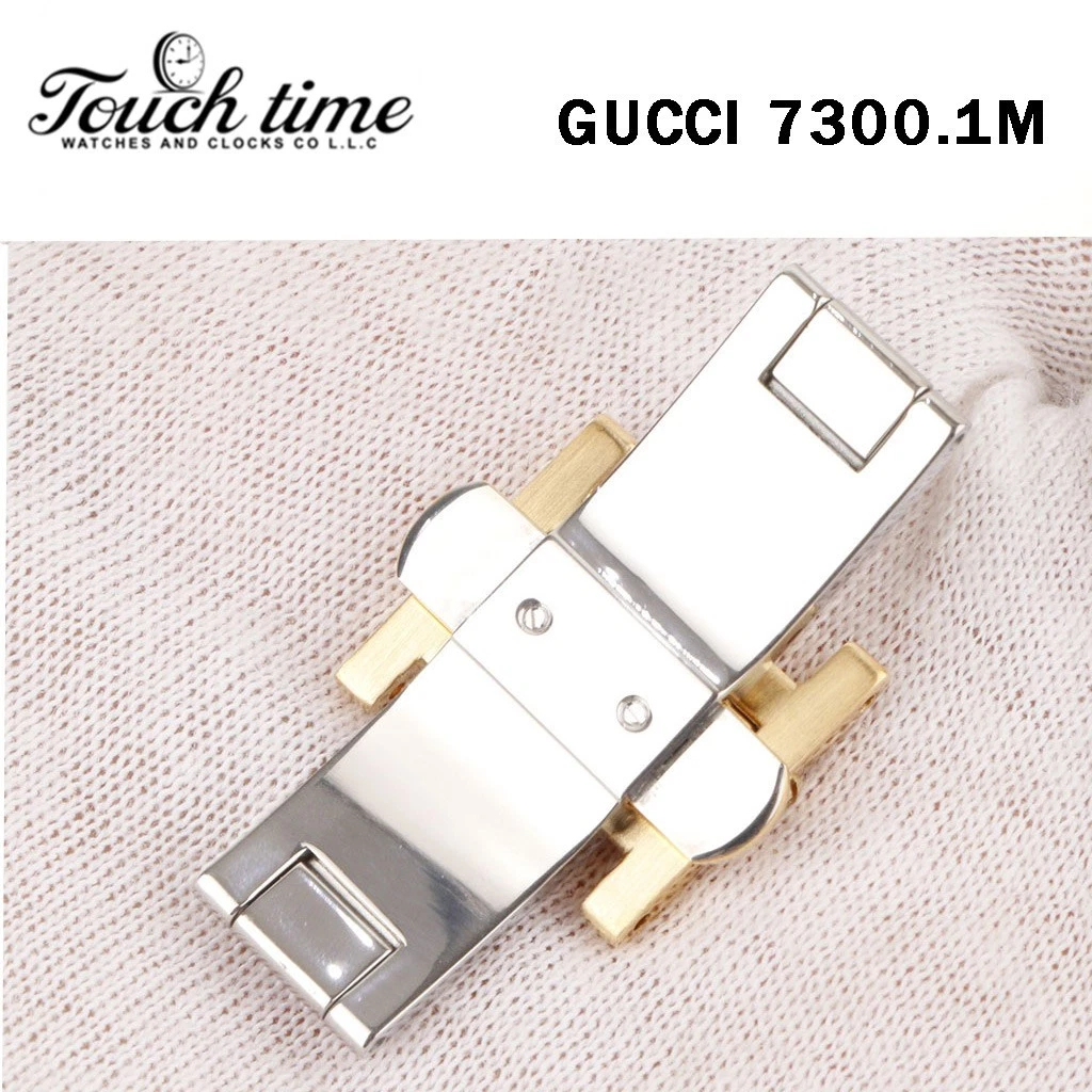 Genuine GUCCI Watch Number:7300.1 M-Man Belt Band Bracelet-Silver/Gold. thumbnail 5