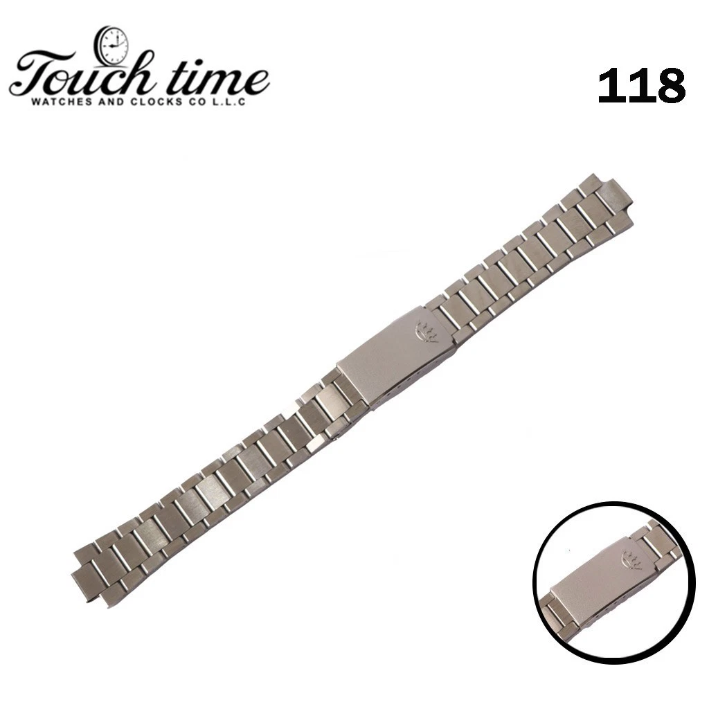 Original MOLBOT Metal Swiss band Bracelet -Size: 16mm-Silver Color #118.
