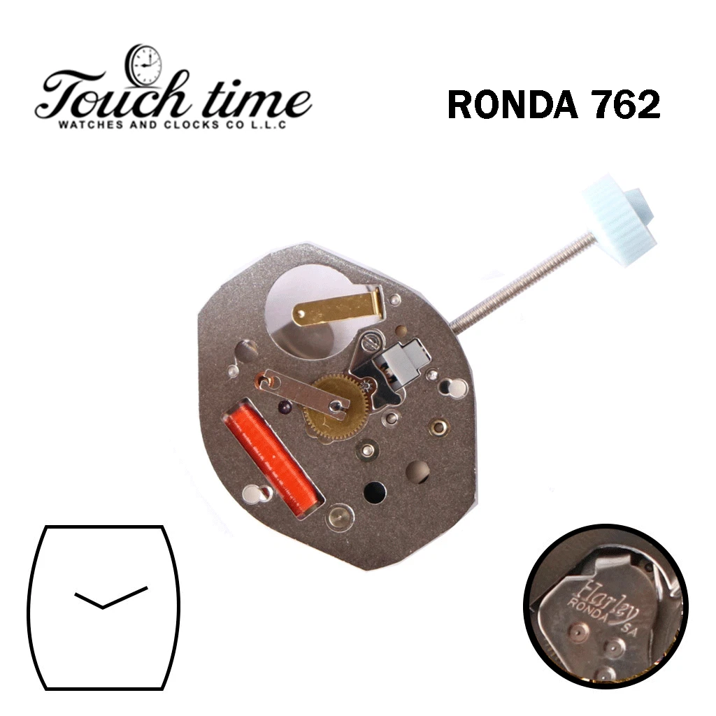 Ronda 762 Swiss Movement,2 Hands ,White Movement ,Size 3.57mm . thumbnail 2